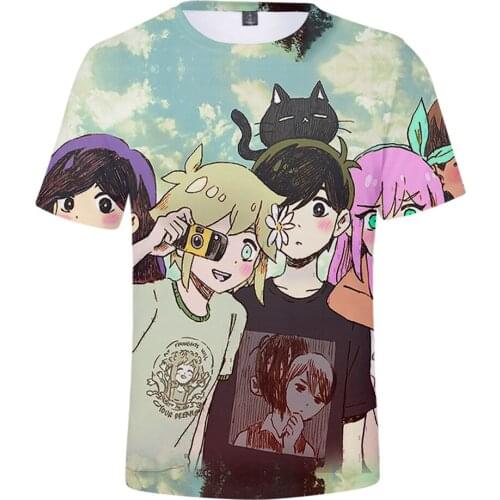 Harajuku style Omori 3D Harajuku Womens summer Tshirt 3D Short Sleeve Tops T-Shirt