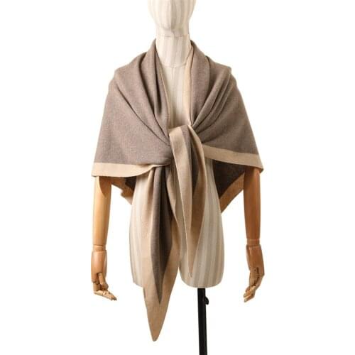 100%cashmere knit women fashion triangle scarfs shawl pashmina patchwork color 270g 90x200cm retail wholesale