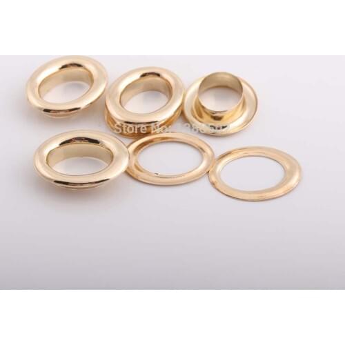 100pcs oval shape gold color 23mm outer with washer large Eyelets for Garment bag decoration