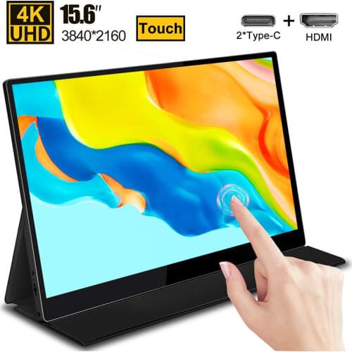 15.6 4K USB 3.1 Type-C touch screen portable monitor for Ps4 Switch Xbox Huawei Xiaomi phone gaming monitor Laptop LCD display