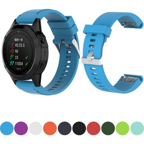 20MM Rubber Quick Release Watch Band Clasp For Garmin Fenix 5S 5S Plus Wristband Bracelet Strap Replacement For Fenix 5S 5S Plus