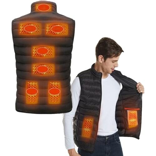 2021 Electric 9 Areas Heated Jacket Usb Heated Vest Outdoor Warm Washable Men Womens Warm Vest Winter Warm Hunting Heated Ves