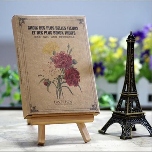 29 PCS/Set Famous Painter Postcard Series Set Botanical Illustration Postcard Retro Kraft Paper Greeting Cards Message Card