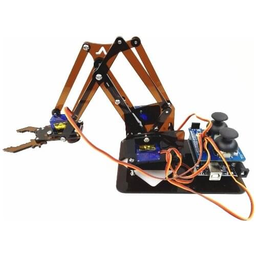 4 DOF Unassembly Acrylic Mechanical Arm Robot Manipulator Claw