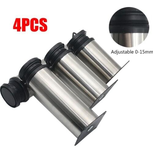 4PCS Stainless Steel Adjustable Furniture Legs Anti-vibration Bench Foot Bed Big Sofa Cabinet Adjustable Leveling Furniture Legs