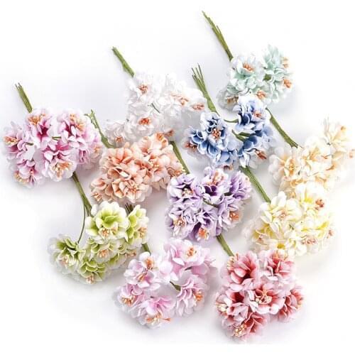 60 pcs/bunch 3.5cm mini daisy flower bouquet artificial flower wedding decoration diy craft home decoration accessories