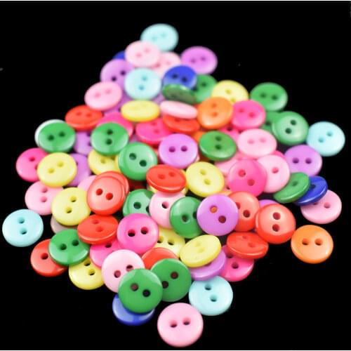 600PCs Buttons for Clothing Mixed Acrylic Buttons 2 Holes Scrapbooking 9mm Sewing Buttons for Shirt Clothes Sewing Accessories