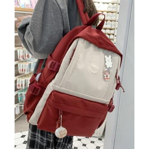 ALLKACI Women Backpack Fashion Nylon Bookbag for Teenage Girl School Bag Kawaii Waterproof Trendy Rucksack Shoulder Mochila 50