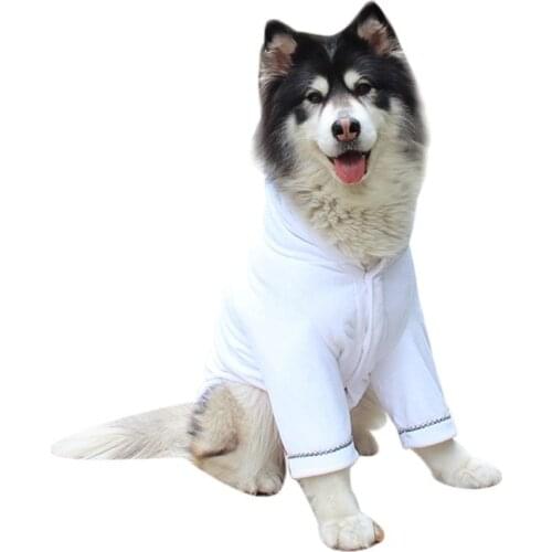Big Dog Bathrobe Large Pet Bath Towel Absorbent Puppy Coat Autumn Winter Microfiber Soft Pajamas Clothing For Pet Dog Cat