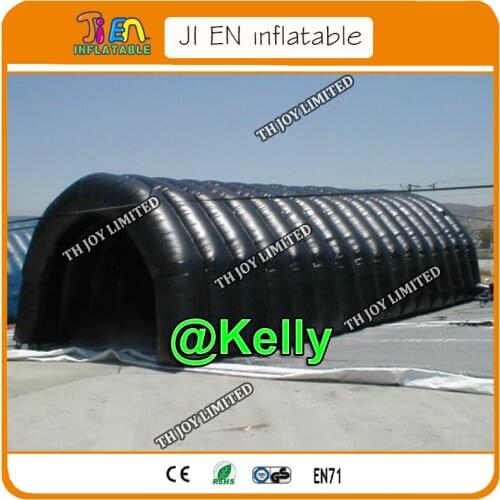 Free air shipping 12*3*3mH green inflatable tunnel tent cover for sale, custom make inflatable rescue tent shelter