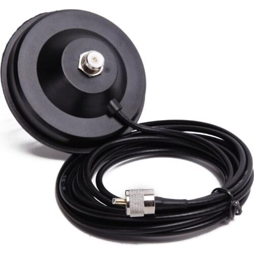 Big Magnetic Mount Base 12CM with 5M Extension Coaxial Cable for Baofeng TYT QYT KT-7900D Baojie BJ-218 Mobile Radio Antenna