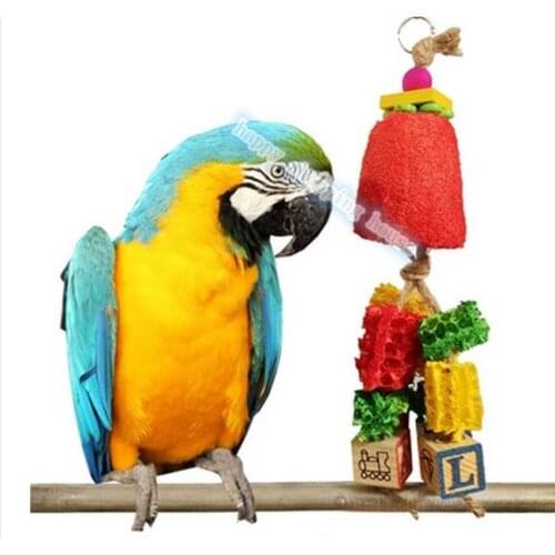 Pet birds pure natural loofah products of small & medium-sized parrot toys stand swing climbing ladder cage accessories