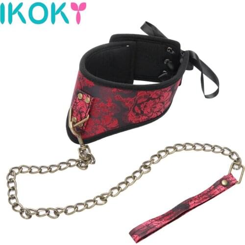 IKOKY Neck Sex Collar Sex Toys for Couples SM Bundling Bondage Slave Restraint Adult Games Neck Sleeve Fetish Erotic Toys