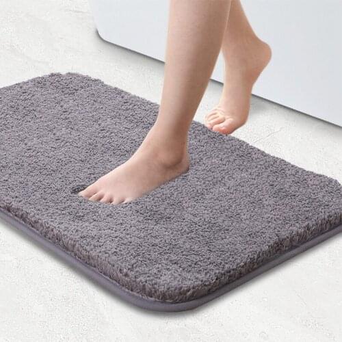 600x1100mm NonSlip Bath Mat Coral Fleece Bathroom Carpet Water Absorption Memory Foam Absorbent Washable Rug Toilet Floor Mat
