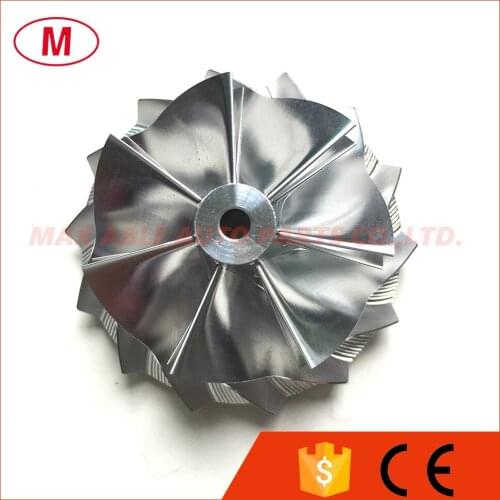 KP39 43.00/53.00mm 7+7 blades Forward High Performance Turbo Billet Compressor wheel/Aluminum 2618/Milling compressor wheel