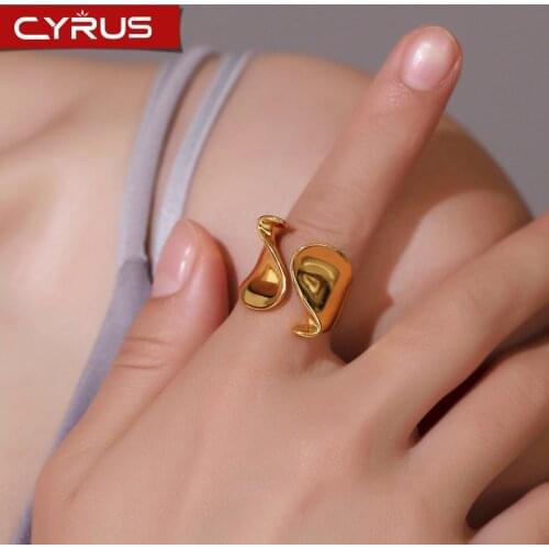 Statement Opening Ring for Women Men Couple Rings Creative Irregular Silver Color Ring Bague Femme Geometric Moda Sieraden