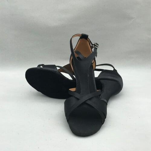 Low Heel Latin Dance Shoes For women Salsa shoes pratice shoes comfortable shoes MS6252BLK high heel available