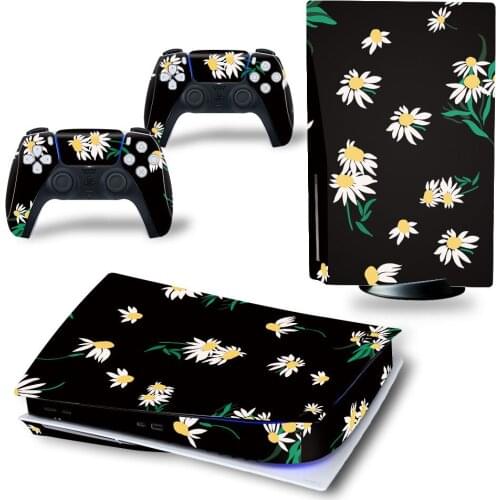 Flower PS5 Standard Disc Edition Skin Sticker Decal Cover for PlayStation 5 Console & Controller PS5 Skin Sticker Vinyl