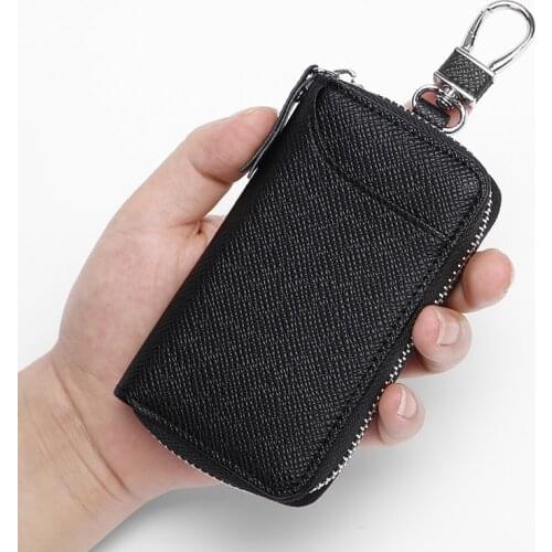2020 New PU Leather Man car key case Large Capacity keeps keys bag Business Men key purse With bus card slot keychain wallet