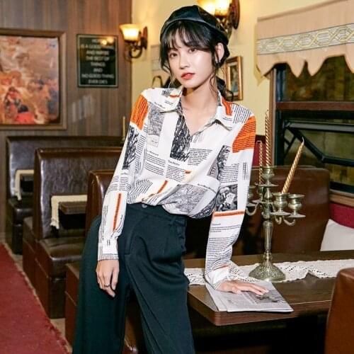 Блузки с принтом Okkdey China At AliExpress