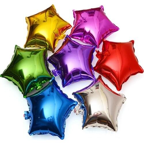 Wholesale 24 Inch Aluminum Film Balloon Wedding Children Birthday Party Decoration Monochrome Big Five-pointed Star
