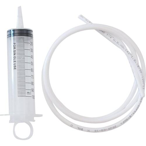 Portable Refrigerator Drain Cleaning Dredge Tool Drain Hole Kit Wash Brush Suction Syringe Hose Home Device Cleaner Sticks