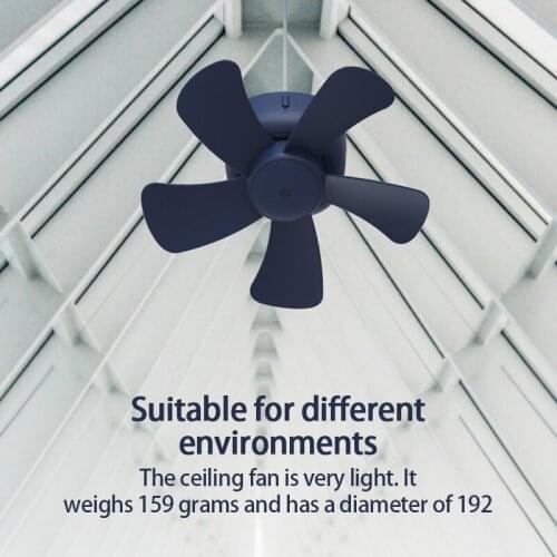 Remote Control Timing USB Powered Ceiling Fan 4 Speed Air Cooler USB Fan for Bed Camping Outdoor Hanging Camper Tents Hanger Fan