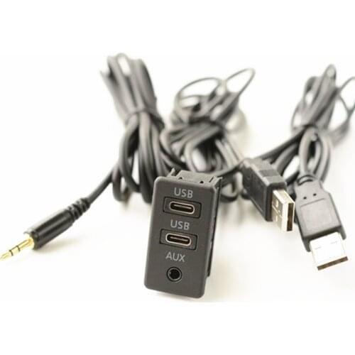 Applicable to various car modification to add USB-2 TAPYC data Charging Interface AUX audio input