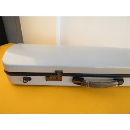 Hard strong white color violin Case 4/4 Carbon fiber Hard case Light Durable Password lock Strong