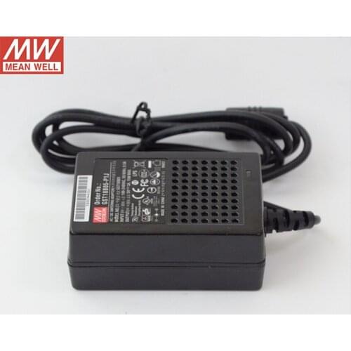 MEAN WELL GST18B24-P1J Industrial Desktop Adaptor 24V 0.75A 18W Meanwell Level VI Adapter Switch Power Supply DC2.1*5.5 AC2 pole