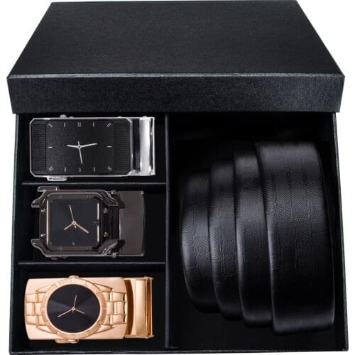 Cow Genuine Leather Belts For Men Automatic Business Male Belt Brand Ratchet Buckle Belt 110-160cm Long Male Strap DiBanGu