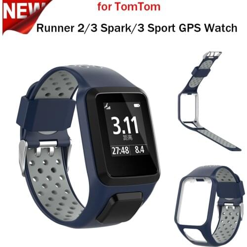 Watchband Strap for TomTom 2 3 Runner Spark Music Replacement Bracelet Soft Wrist Band Silicone Belt Watch Bracelet Accessory