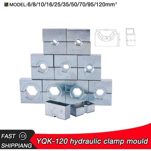 Manual hydraulic crimping tool mold YQK-120 hydraulic tool 6-120mm hexagon mold, a pair of replaceable modules