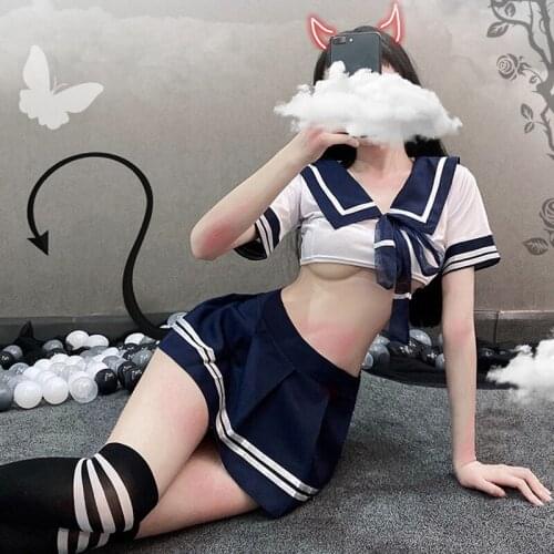 JIMIKO Sexy lingerie erotic erotic costume woman student uniform porn japanese sexy schoolgirl role-playing seductive underwear