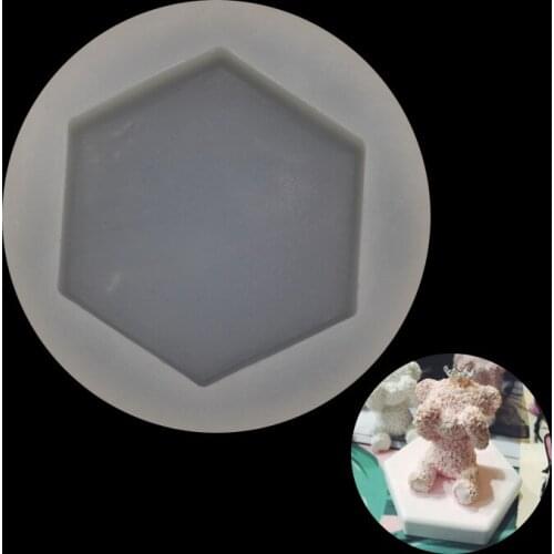 Hexagonal Base Mold Automobile Fragrance Gypsum Rhombus Base Silicone Mold 15-296