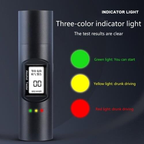 Alcohol Tester High Accuracy Digital Breathalyze LCD Display USB Charging Breath Alcohol Tester