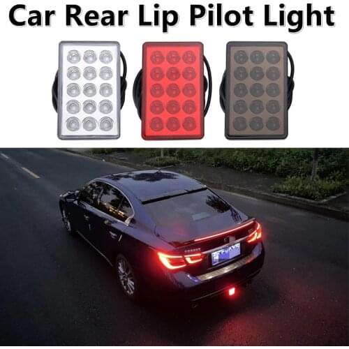 12V Universal Central Position Brake Light Car Rear Lip Pilot Light Flashing Brake Lights Anti-collision Taillight LED Lights