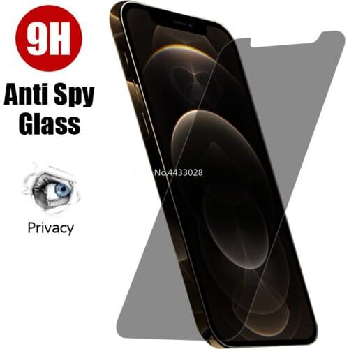 Privacy Tempered Glass For iPhone 13 12 11 Pro Max Mini Anti Spy Screen Protector For X XR XS Max SE 6S 7 8 Plus Anti Glare Film