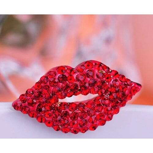 Zlxgirl Brooches Lips For Clothes