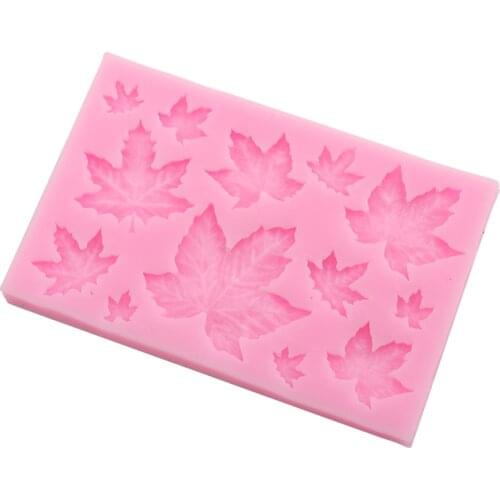 1pcs DIY Handmade Maple Leaf Mold Silicone chocolate Mold Jelly Mold Pudding Fondant Moulds for Cake Decorating Home Baking Mold