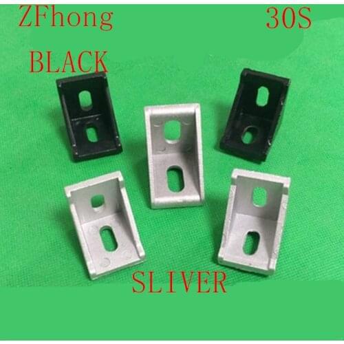 10pcs of 3030 Corner Fitting Angle 30x30 Decorative Brackets Aluminum Profile Accessories L Connector Fasten connector