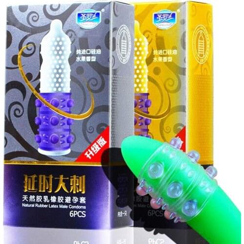 12Pcs/Lot Big Thorn Condom dotted Type Natural Latex Special Condoms Contain 1 Delayed Penis Ring G spot Stimulation Sex Condom