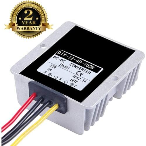 12V (9V-24V) Step Up To 48V 2.1A 100W DC DC Power Converter Waterproof Boost Module Power Supply Adapter Voltage Regulator