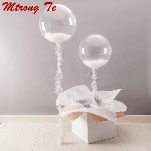 50pcs 10/18/24/36 inch Bubble No wrinkles Clear PVC Balloons Transparent globos Birthday Wedding Party Events Decor Supplies
