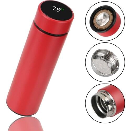 500ML Smart Insulation Cup Stainless Steel Drinking utensils Show Water Temperature IPX7 Waterproof Outdoor Travel Coffee Cup