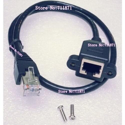 60cm Screw Fixed Male to Female Rj45 Ethernet Extension cord Male Female Screw hole Network Line Male Female CAT6 Ethernet Cable