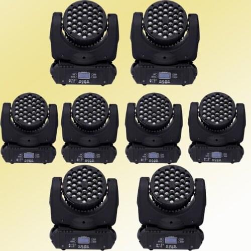 8 Pieces Beam Moving Head Lights 36x3W RGBW LED Moving Head DMX Control Stage Lighting for DJ Disco Nightclub Christmas Party