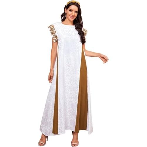 Dashiki African Dresses For Women Fashion Design Abaya Dubai Maxi Striped Loose Dress Robe Gown Muslim Lady American Clothes