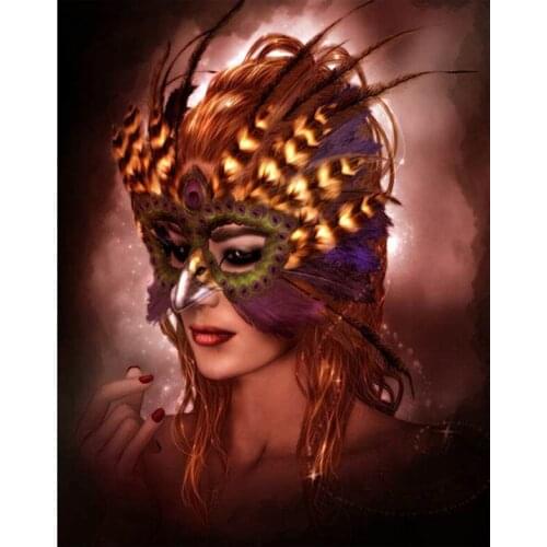 5D Diy Diamond Painting Mask beauty Full Display Square Round Diamond Embroidery Dance Cross Stitch Rhinestones mosaic L468