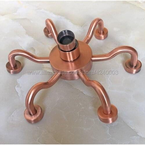 Antique Red Copper Bathroom Rain Shower Head Ksh031